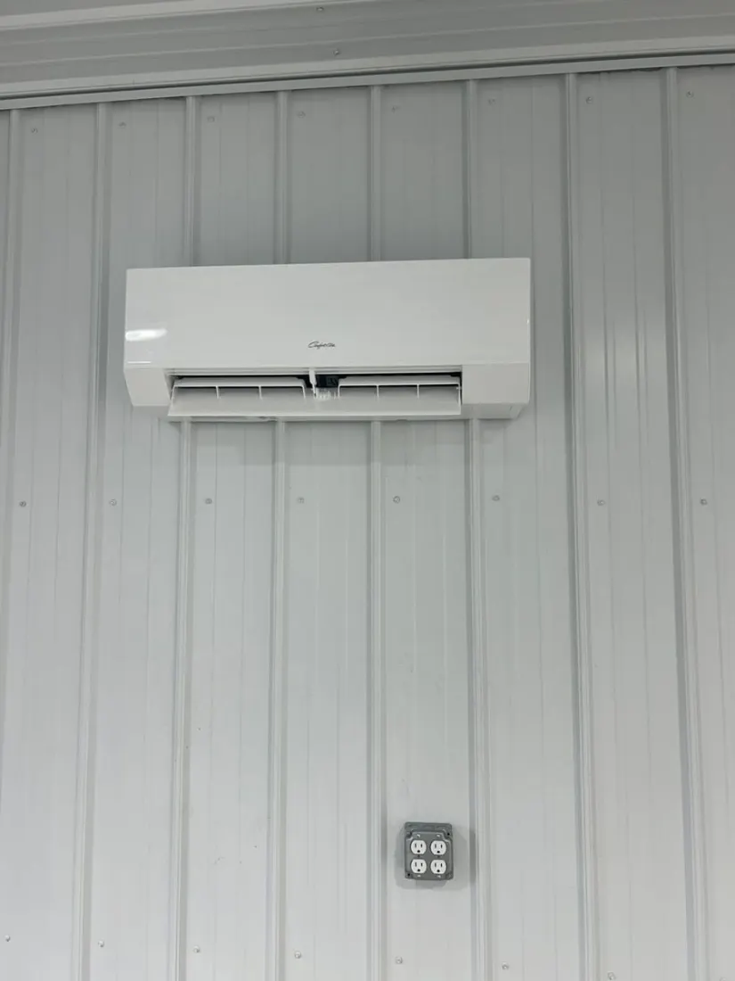 Ductless mini split head installed in a New Paris, OH home